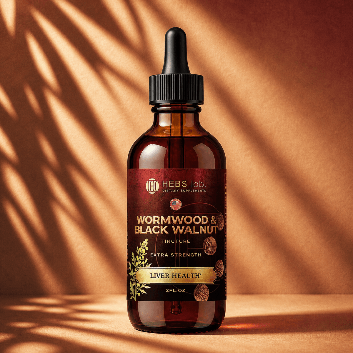 🎁 Wormwood & Black Walnut Tincture - Drops for Digestive Support and Gut Health (100% off)