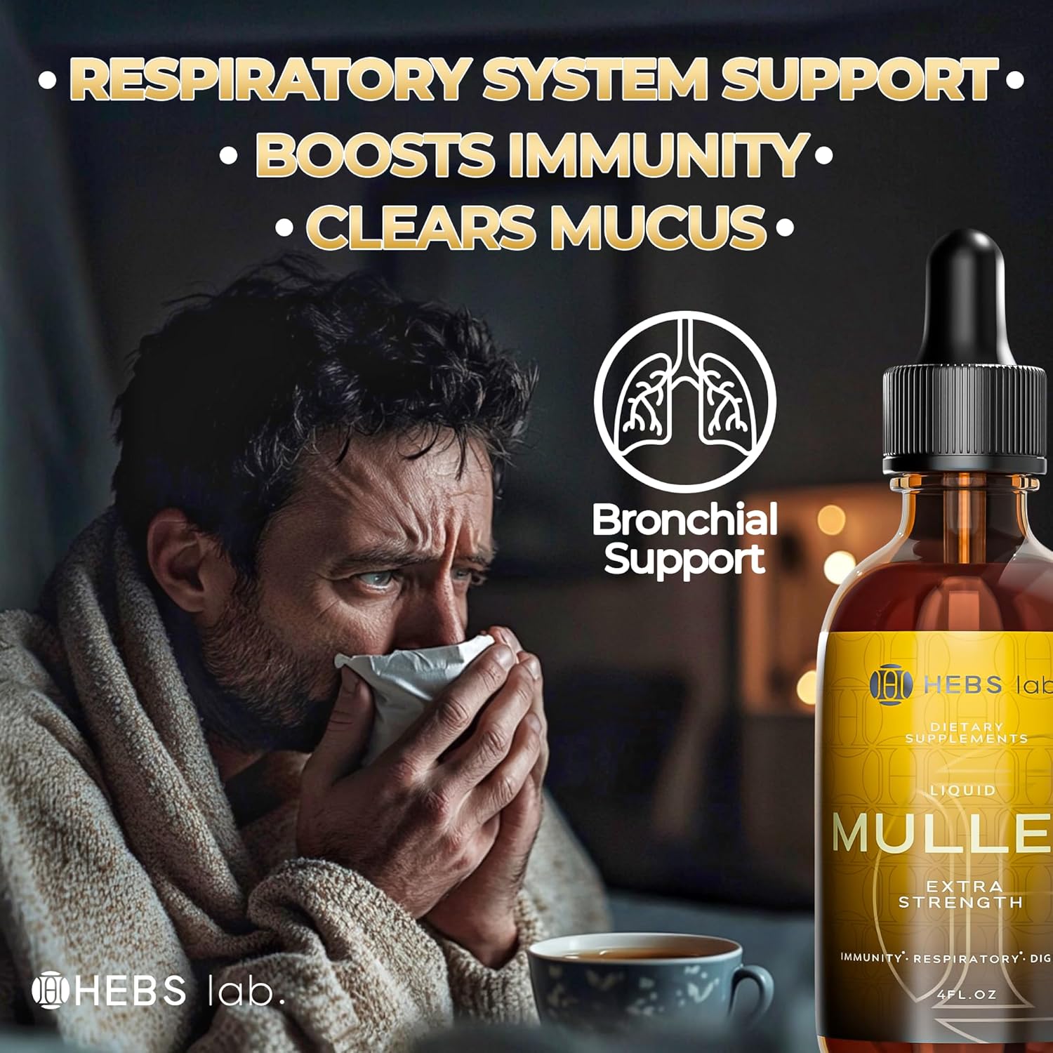 Mullein Leaf Extract - Supplement for Lung Health & Respiratory Support