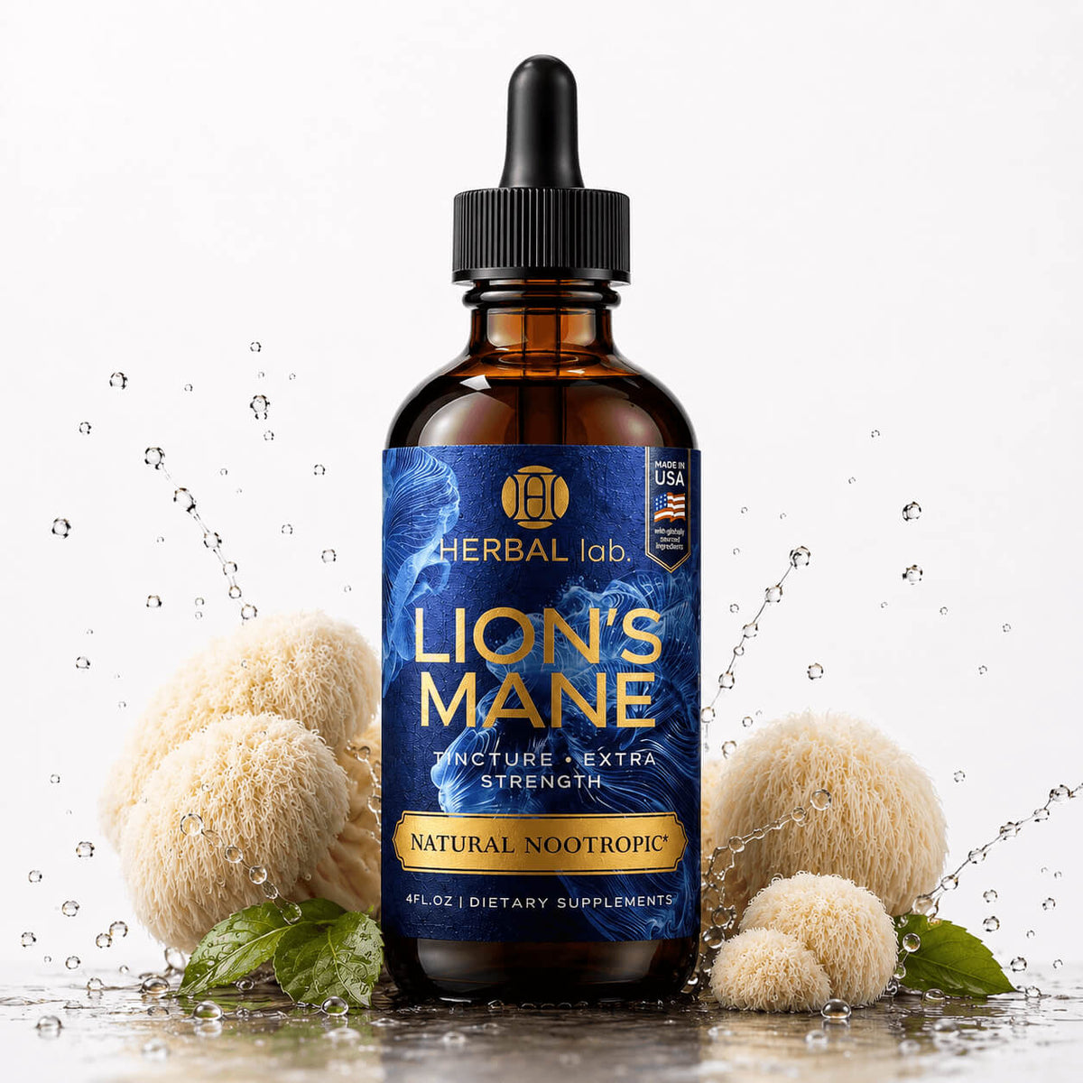 Lion's Mane Tincture - Premium Mushroom Extract Drops