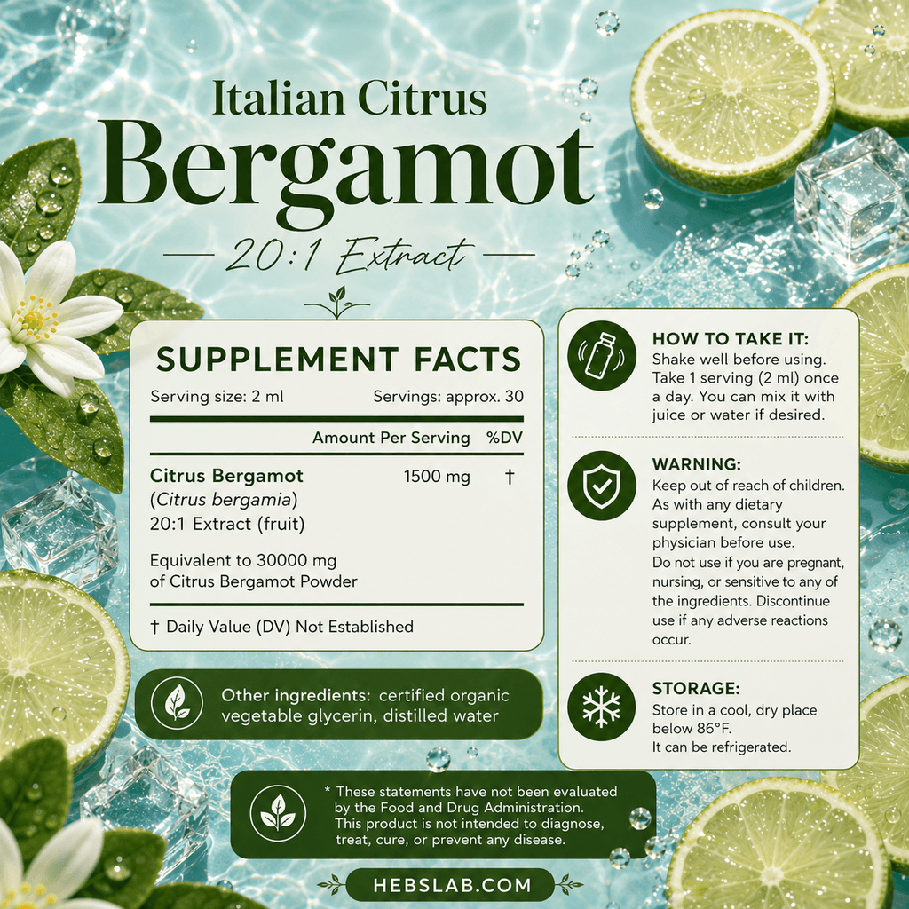 Italian Citrus Bergamot – Polyphenol-Rich Drops