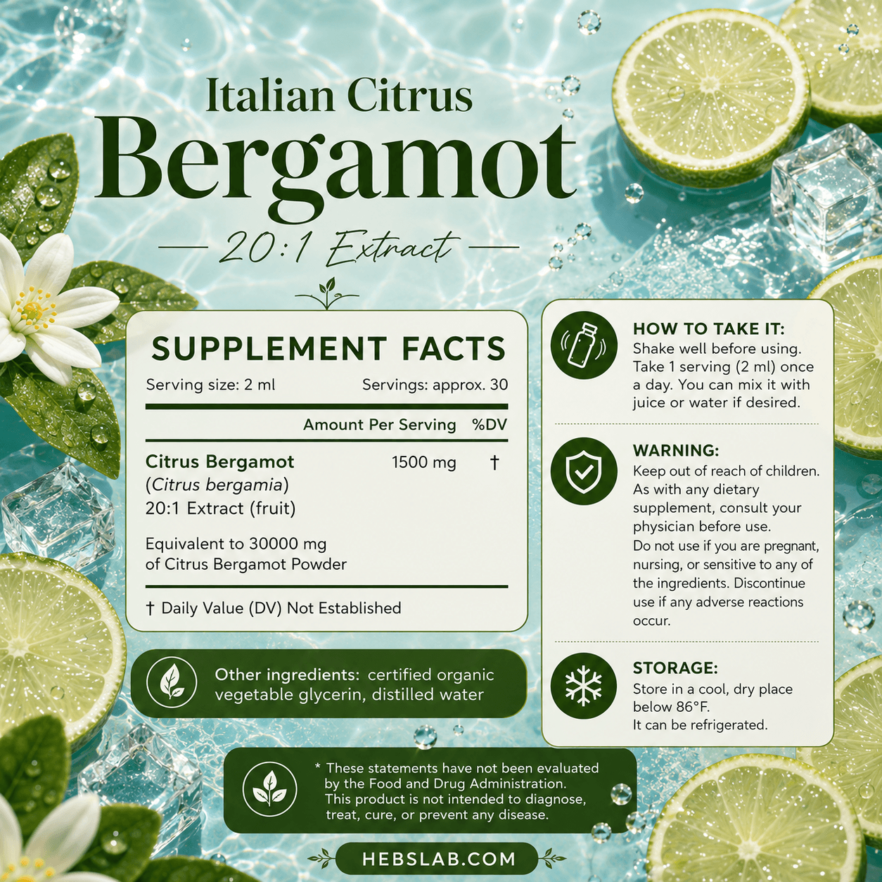 Italian Citrus Bergamot – Polyphenol-Rich Drops