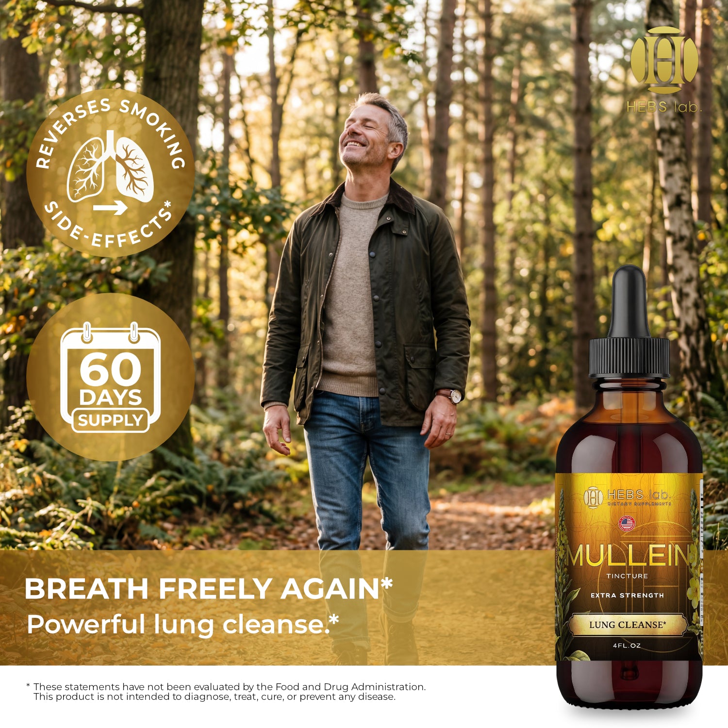 Mullein Leaf Extract - Supplement for Lung Health & Respiratory Support