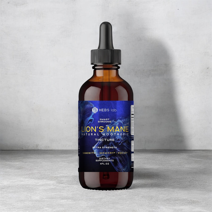 Lion's Mane Mushroom Tincture - Lions Mane Extract-Natural Nootropic