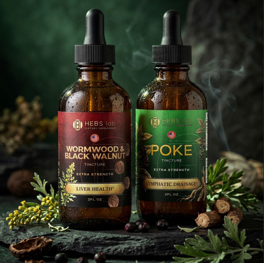 Wormwood & Black Walnut + Poke Root — Herbal Detox Bundle