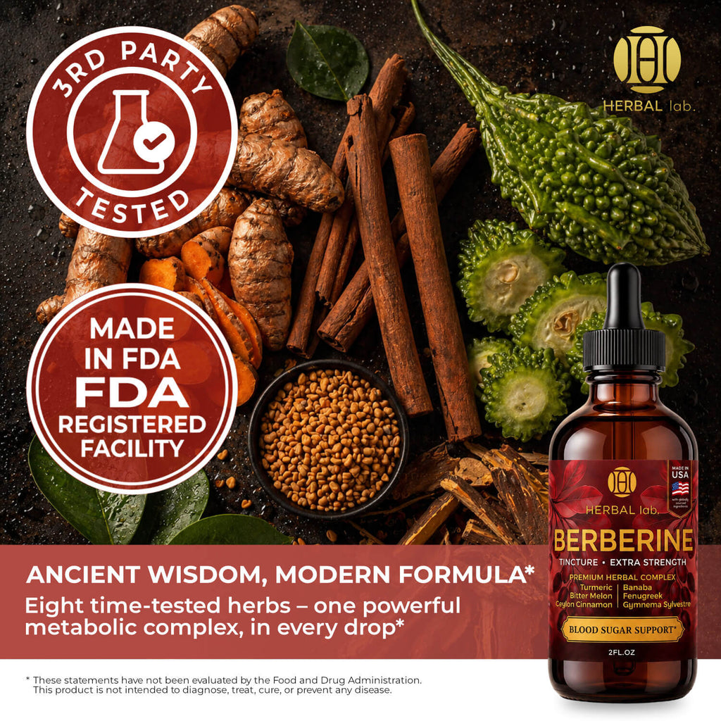 Berberine Liquid Drops - 1800mg - Extra Strength Tincture