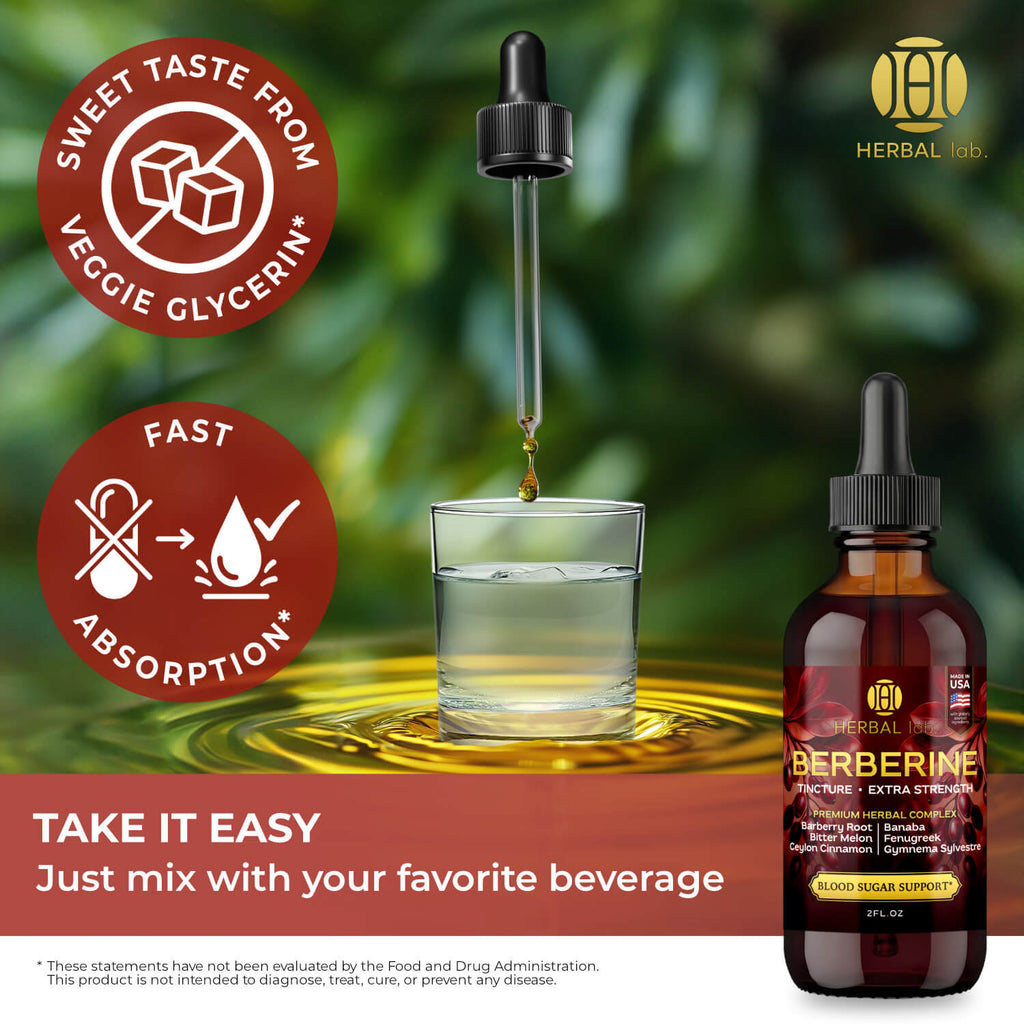 Berberine Liquid Drops - 1800mg - Extra Strength Tincture