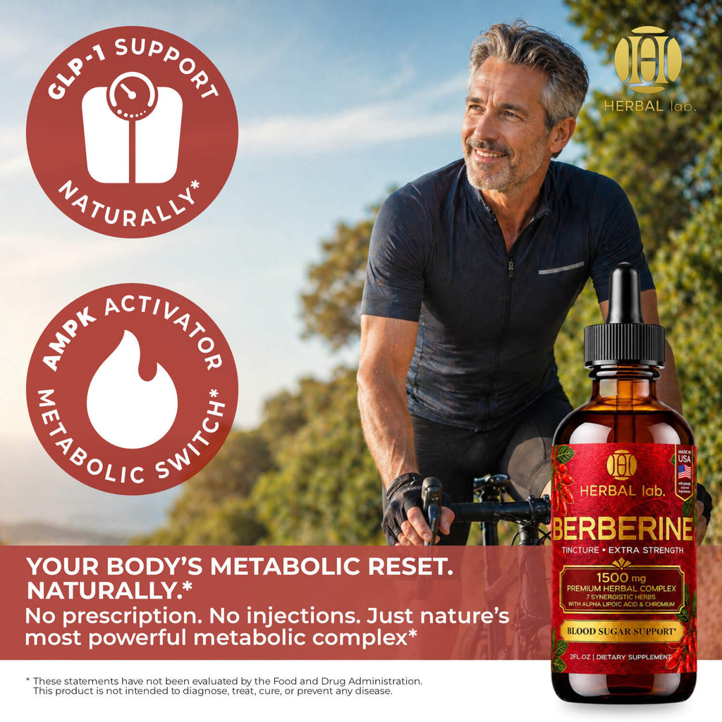 Berberine Liquid Drops with Alpha Lipoic Acid – 1500mg – Extra Strength Tincture