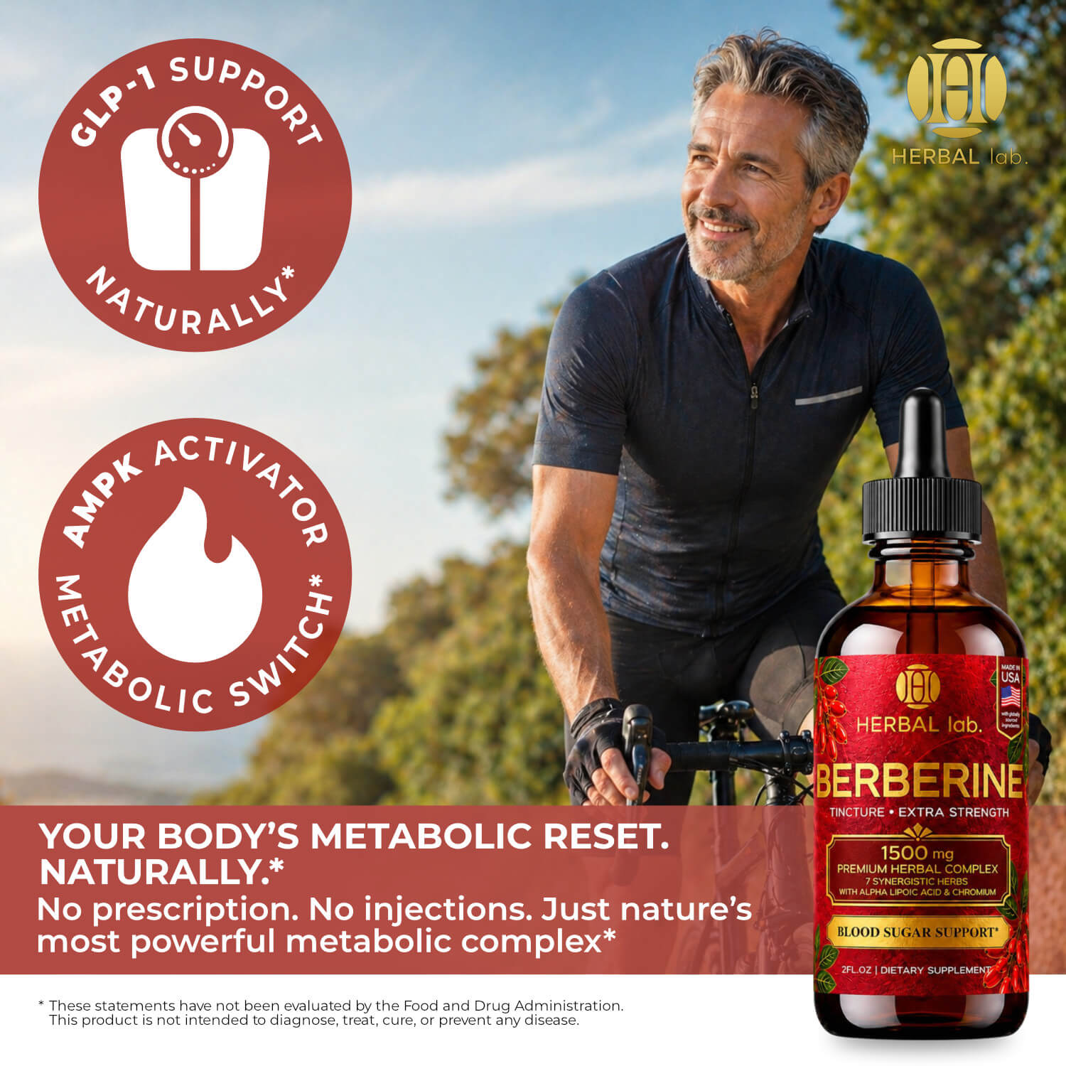 Berberine Liquid Drops with Alpha Lipoic Acid – 1500mg – Extra Strength Tincture
