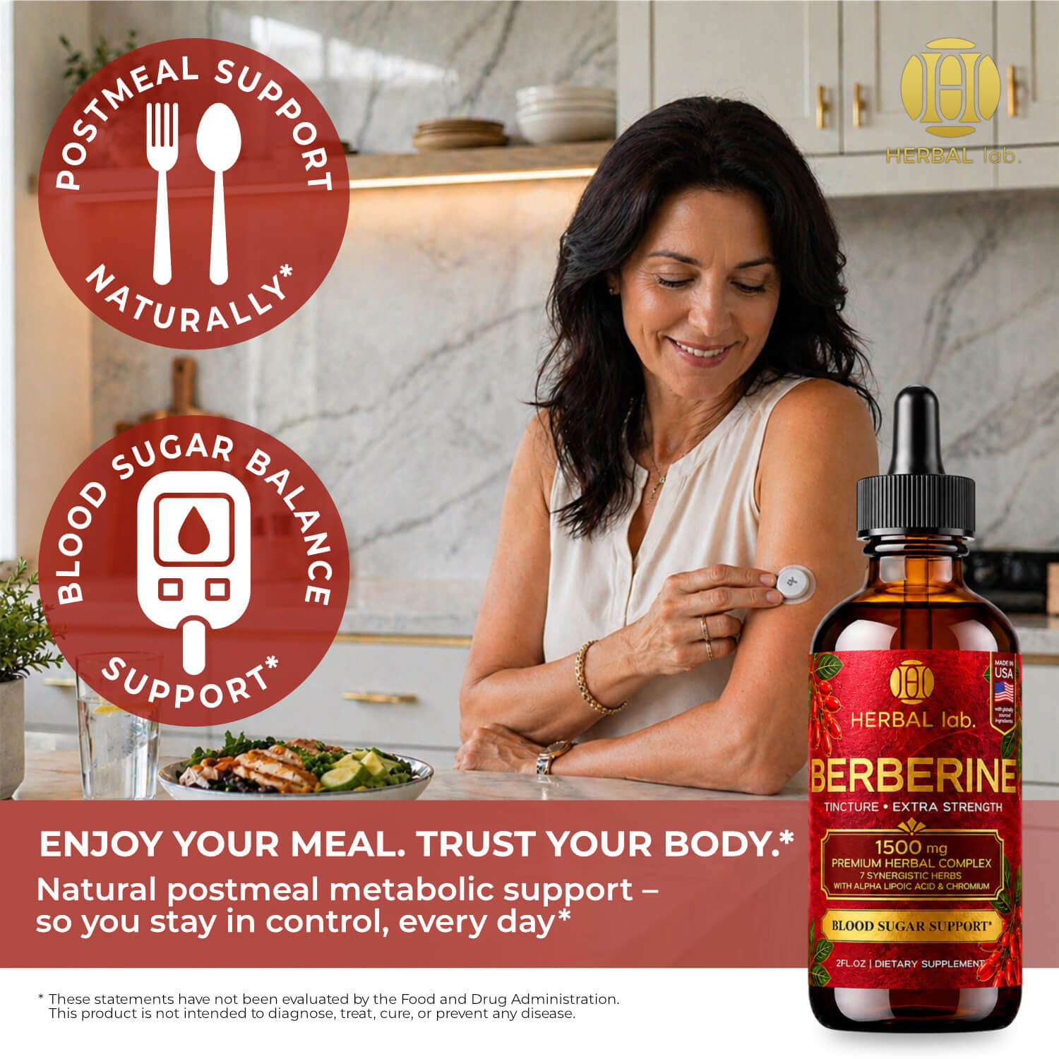 Berberine Liquid Drops with Alpha Lipoic Acid – 1500mg – Extra Strength Tincture