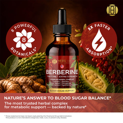 Berberine Liquid Drops with Alpha Lipoic Acid – 1500mg – Extra Strength Tincture