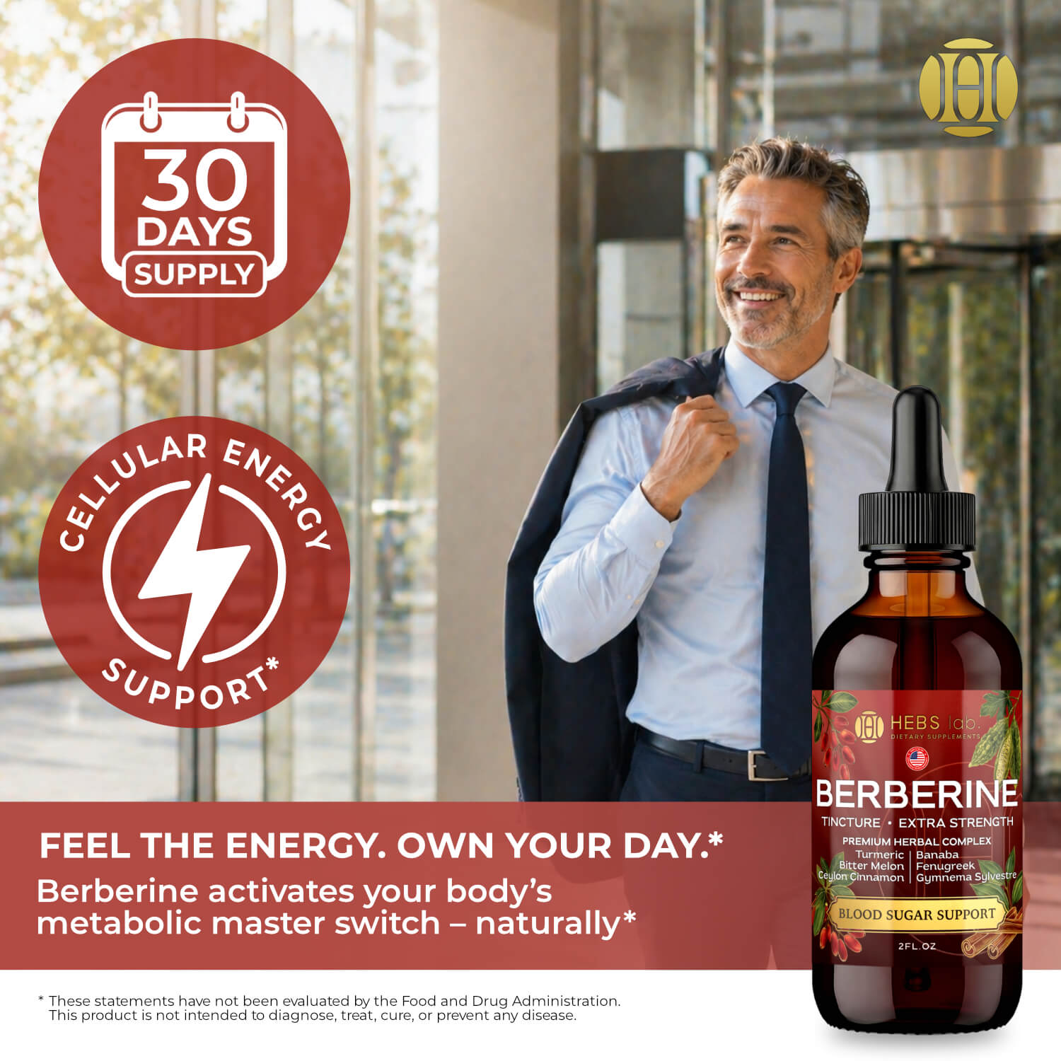 Berberine Liquid Drops with Alpha Lipoic Acid – 1500mg – Extra Strength Tincture