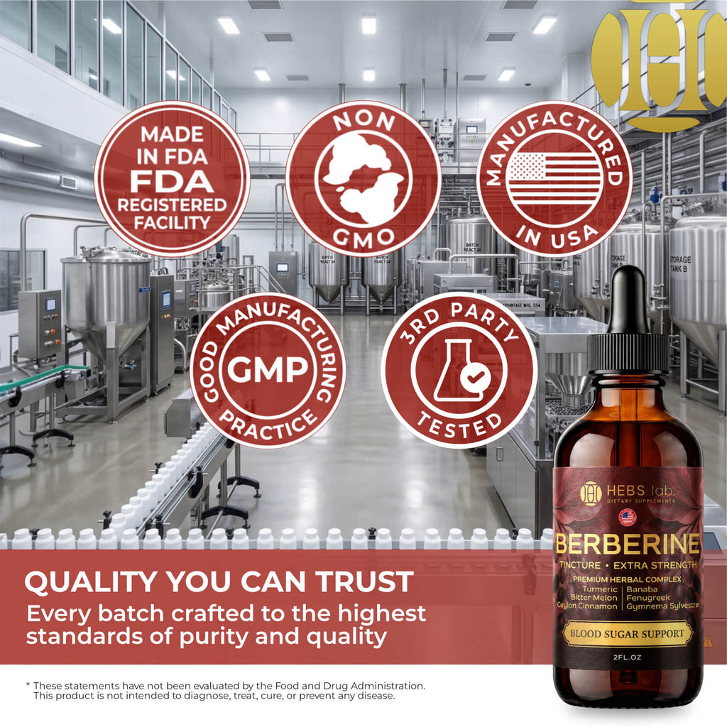 Berberine Liquid Drops - 1800mg - Extra Strength Tincture