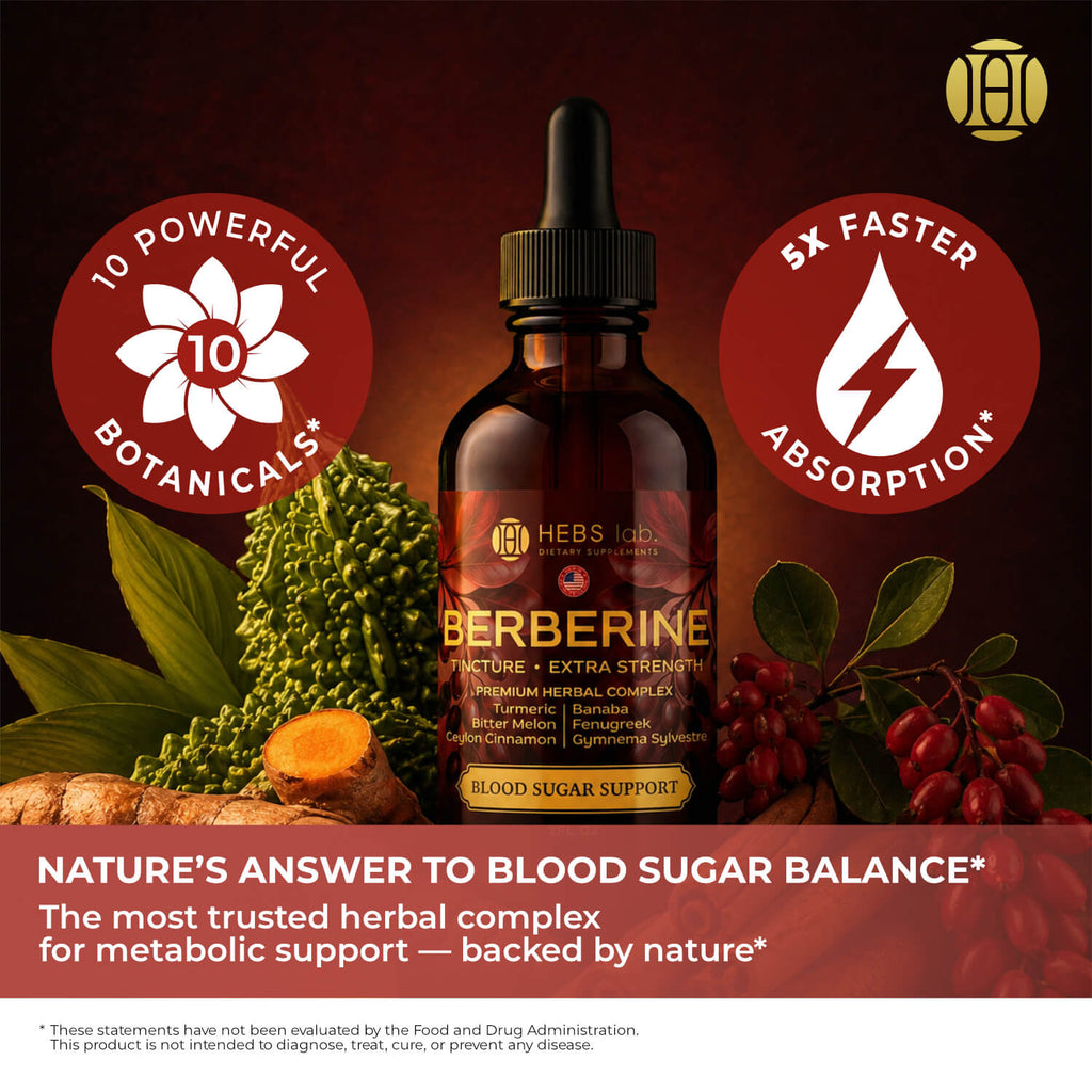 Berberine Liquid Drops - 1800mg - Extra Strength Tincture