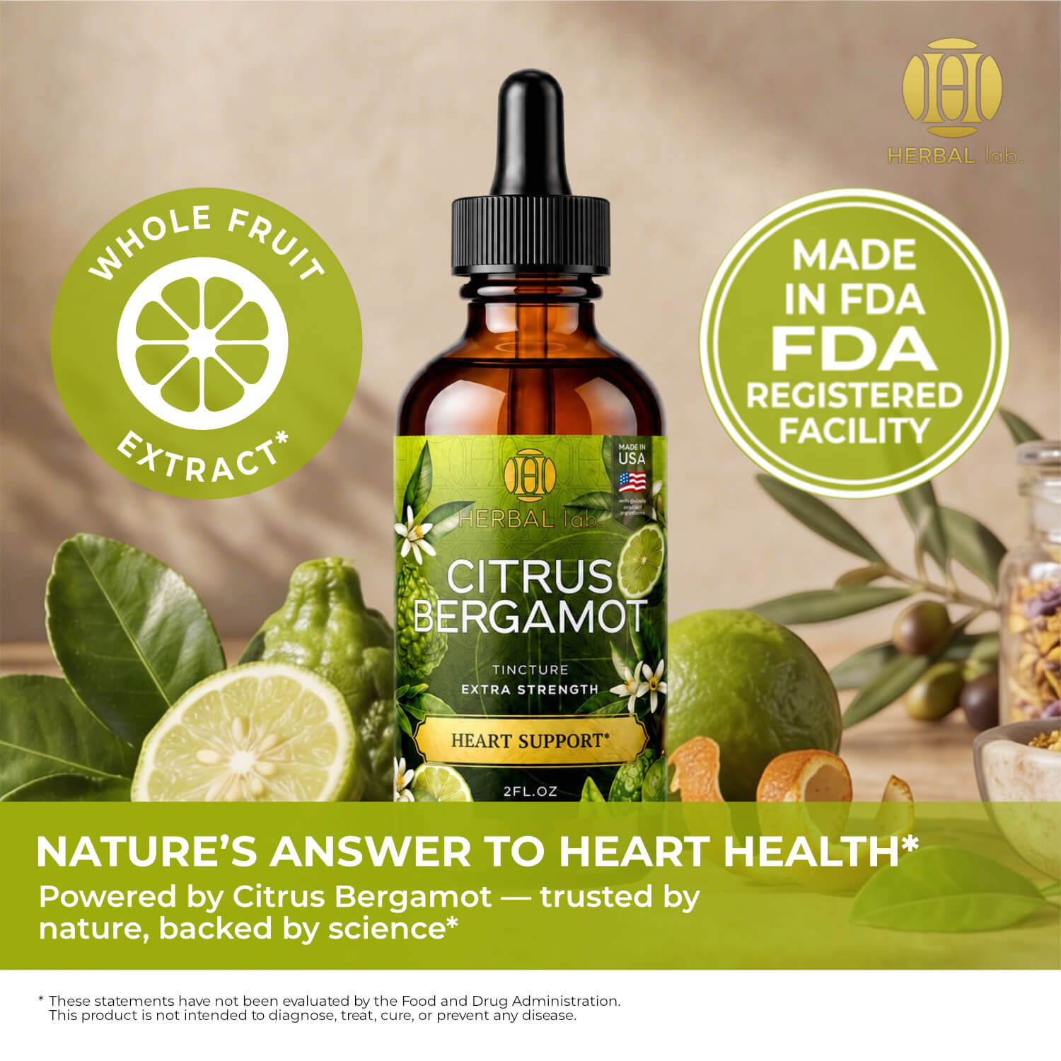 Citrus Bergamot Extract - Natural Antioxidant Support | Herbal Lab