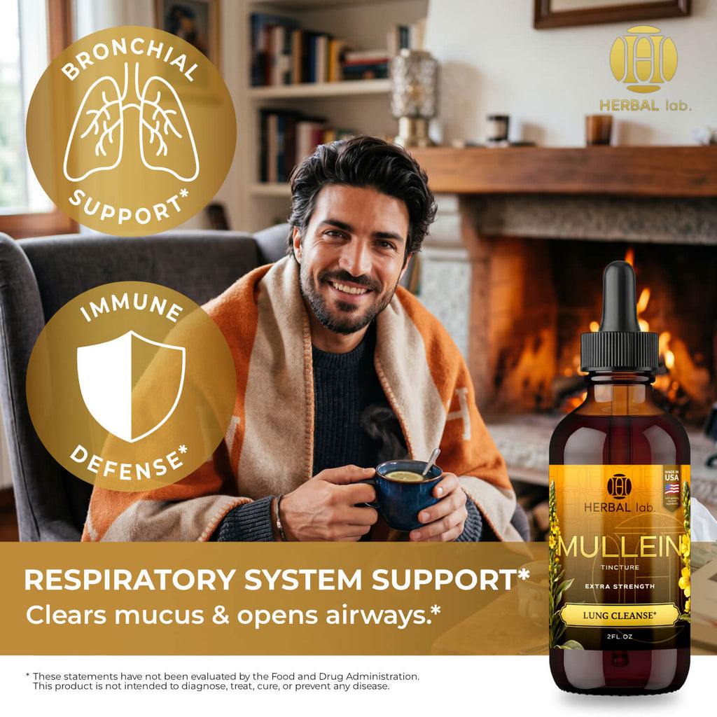 Mullein Leaf Herbal Extract - Premium Botanical Liquid Drops