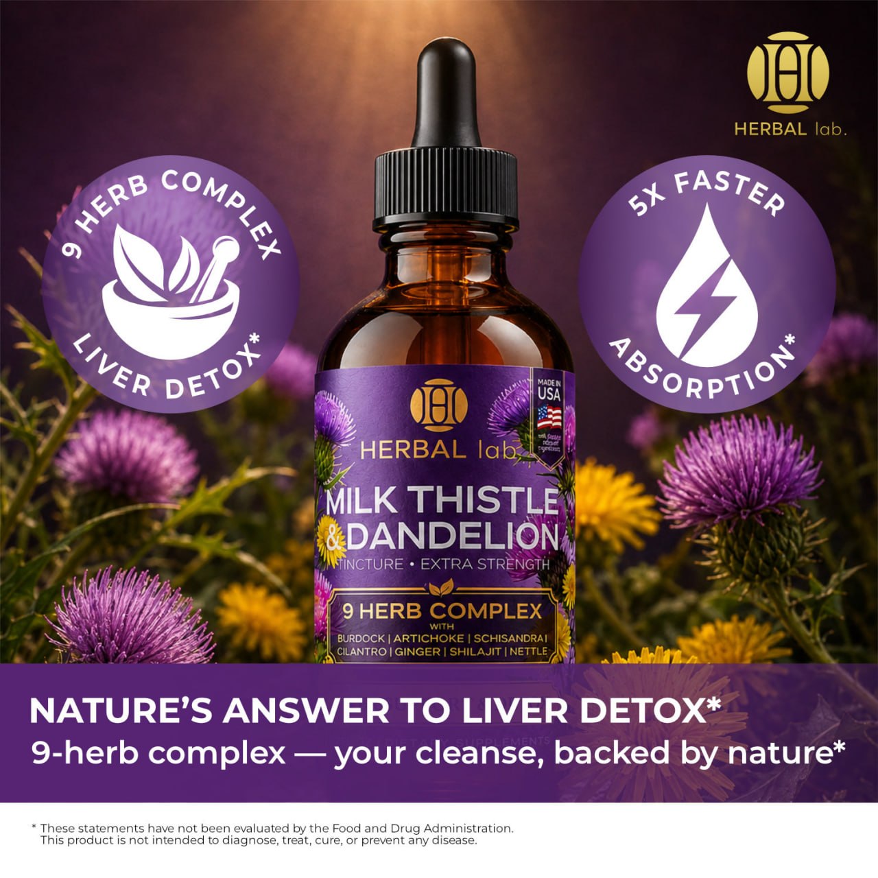 Milk Thistle & Dandelion Extra Strength Tincture